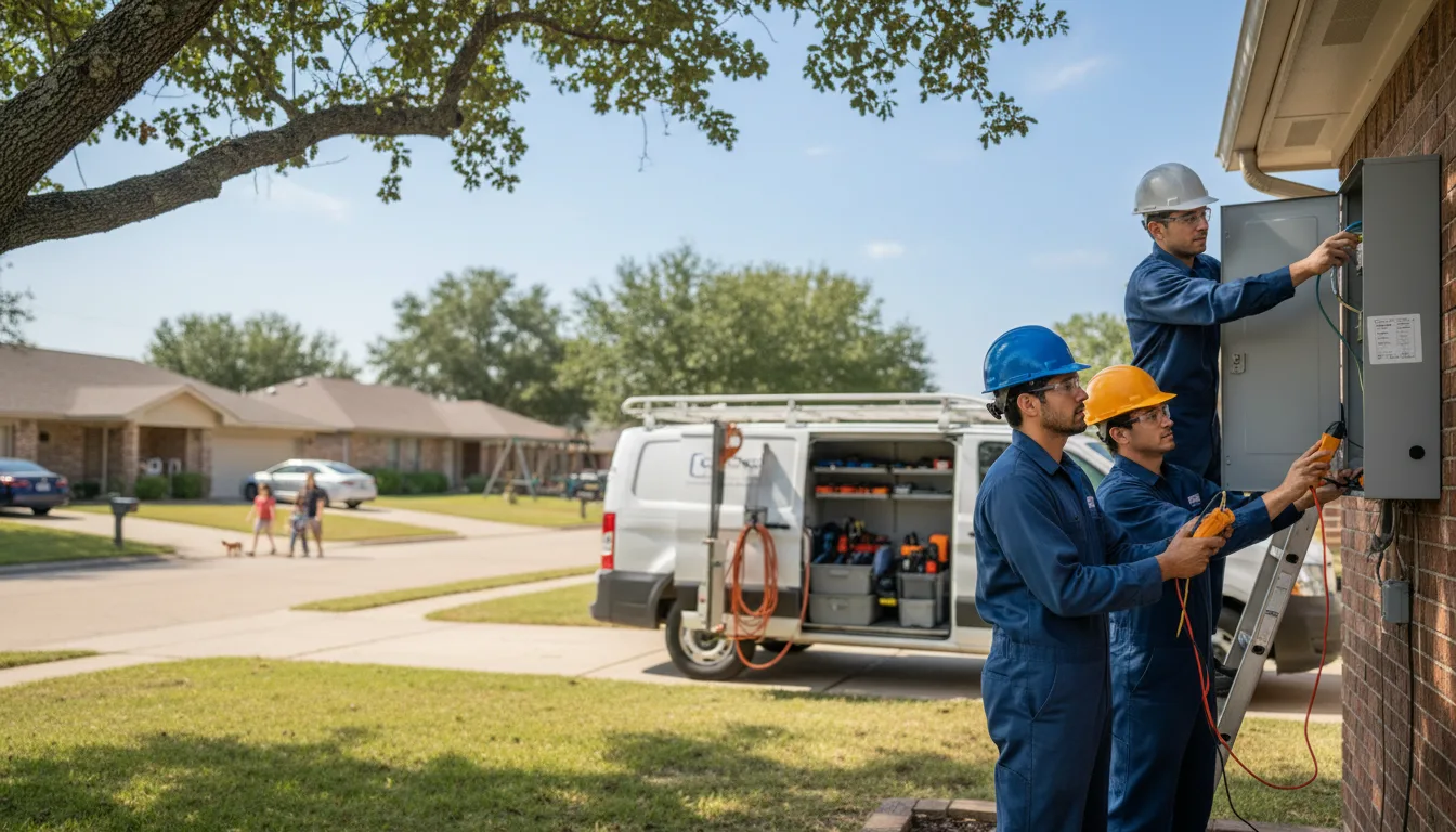 Certified electrician providing emergency electrical services in Walcott, IA